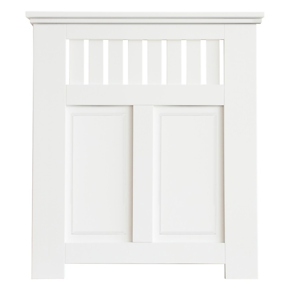 Wilton Radiator Cover with Country Style in White - Small