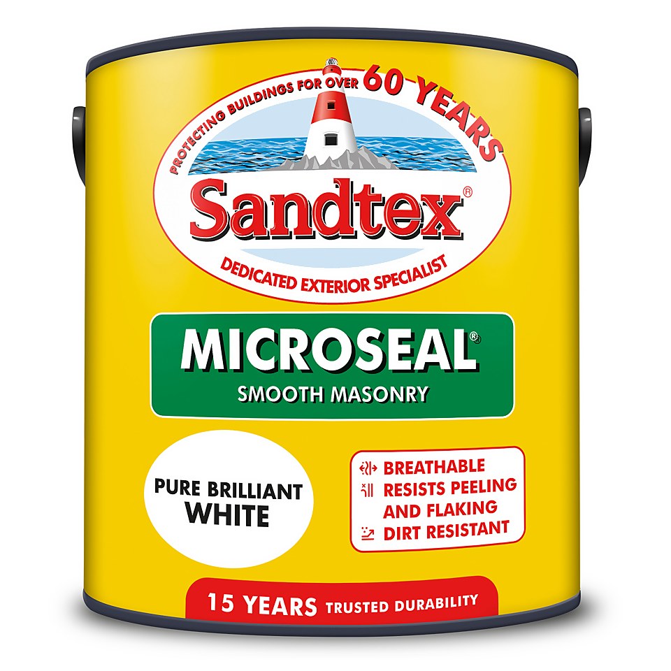 Sandtex Ultra Smooth Masonry Paint Pure Brilliant White - 2.5L