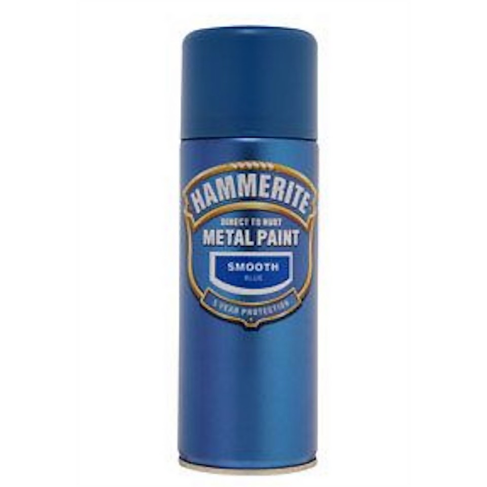 Hammerite Direct to Rust Smooth Metal Spray Paint Blue - 400ml