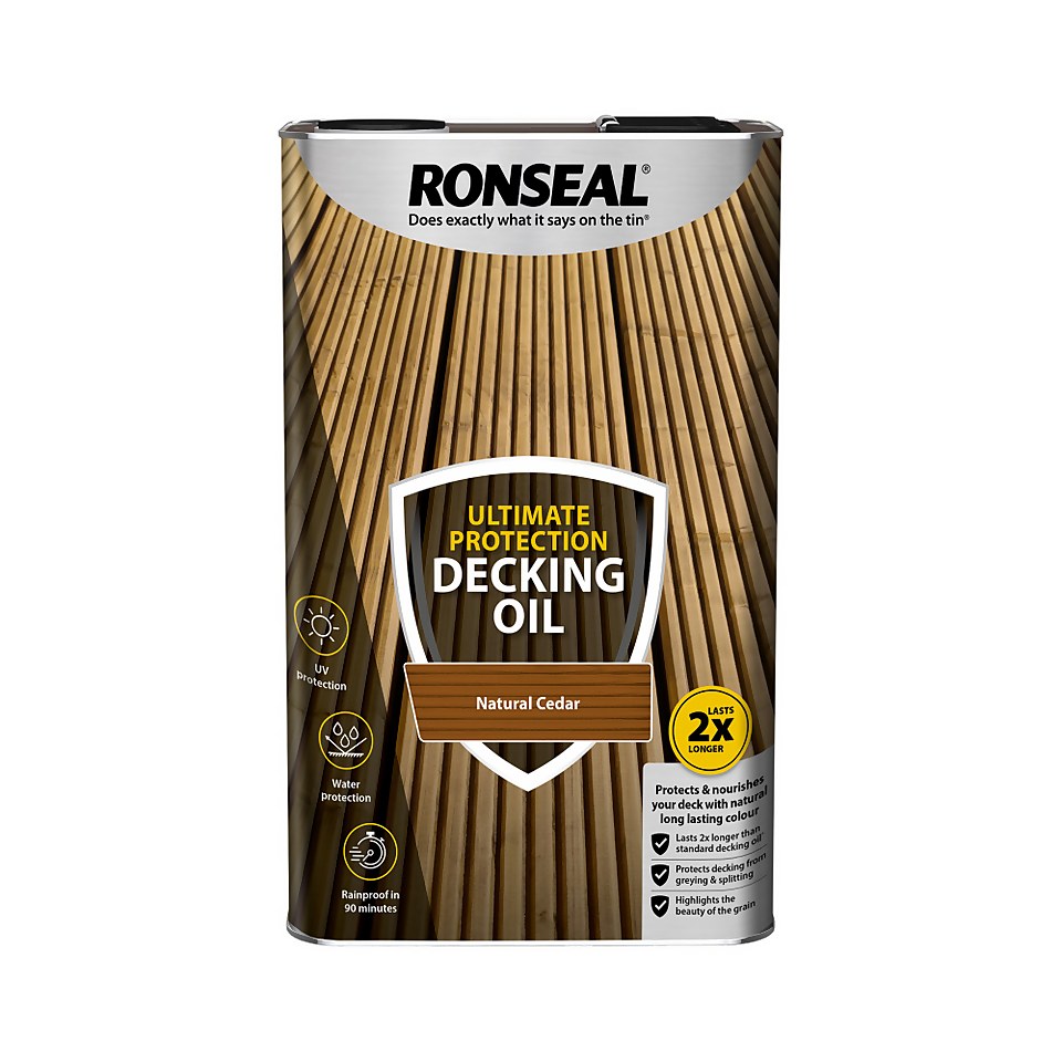 Ronseal Ultimate Protection Decking Oil Natural Cedar - 5L