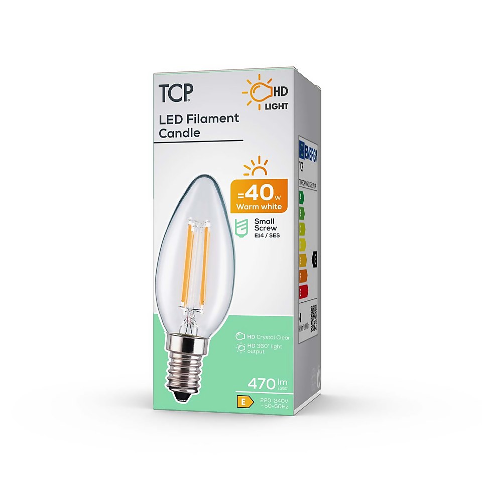 LED Filament Candle SES 4.5W Light Bulb