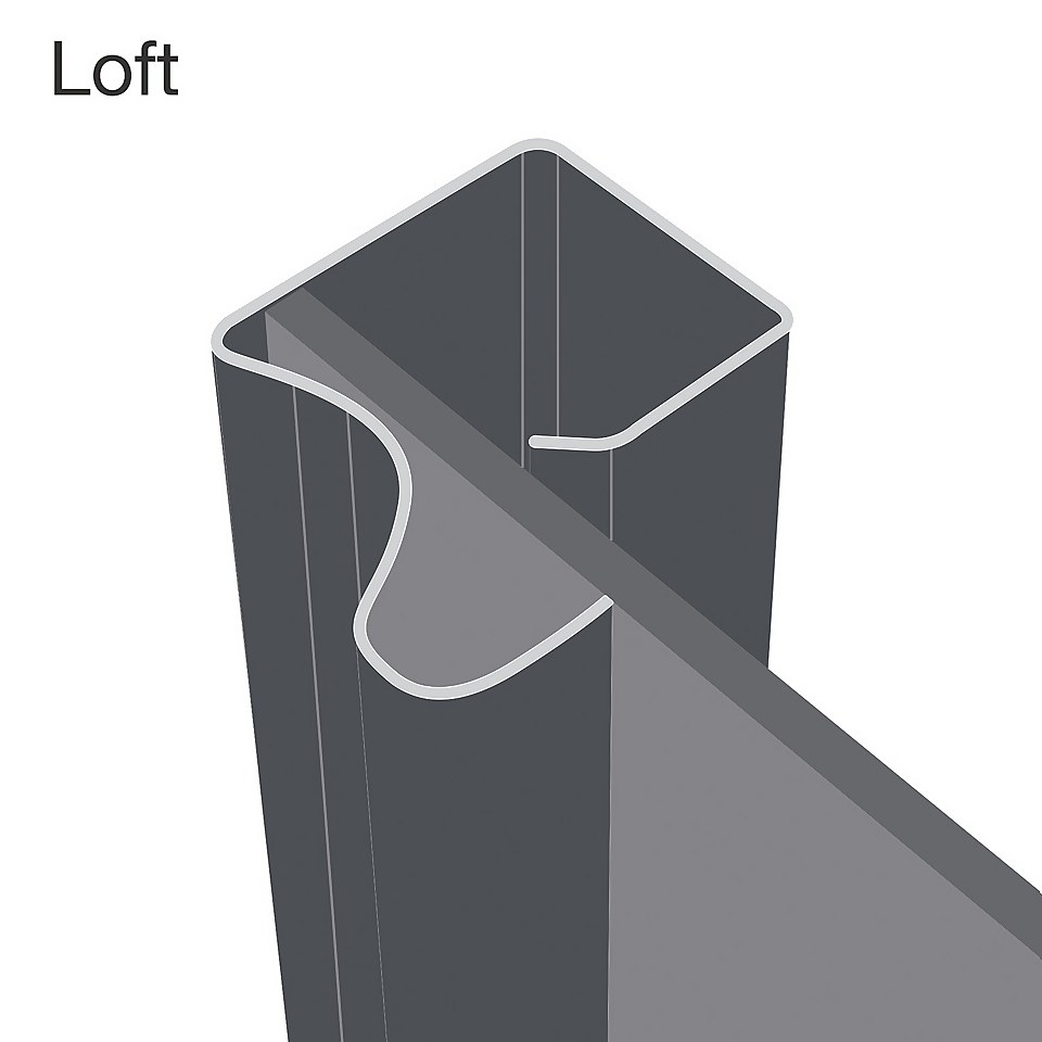 Loft Sliding Wardrobe Door White Panel with White Wood Effect Frame (W)610mm