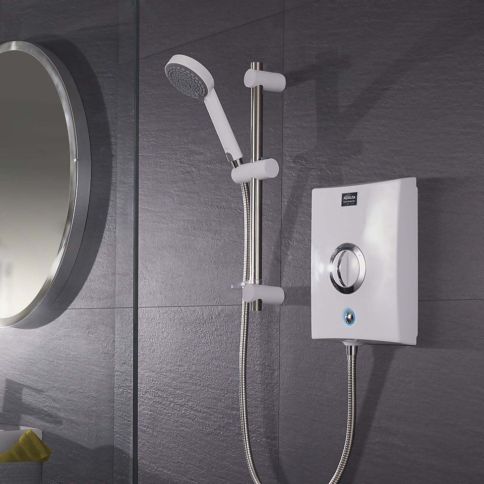 Aqualisa Quartz 8.5kW Electric Shower - White/Chrome