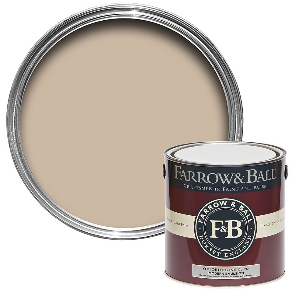 Farrow & Ball Modern Matt Emulsion Paint Oxford Stone No.264 - 2.5L