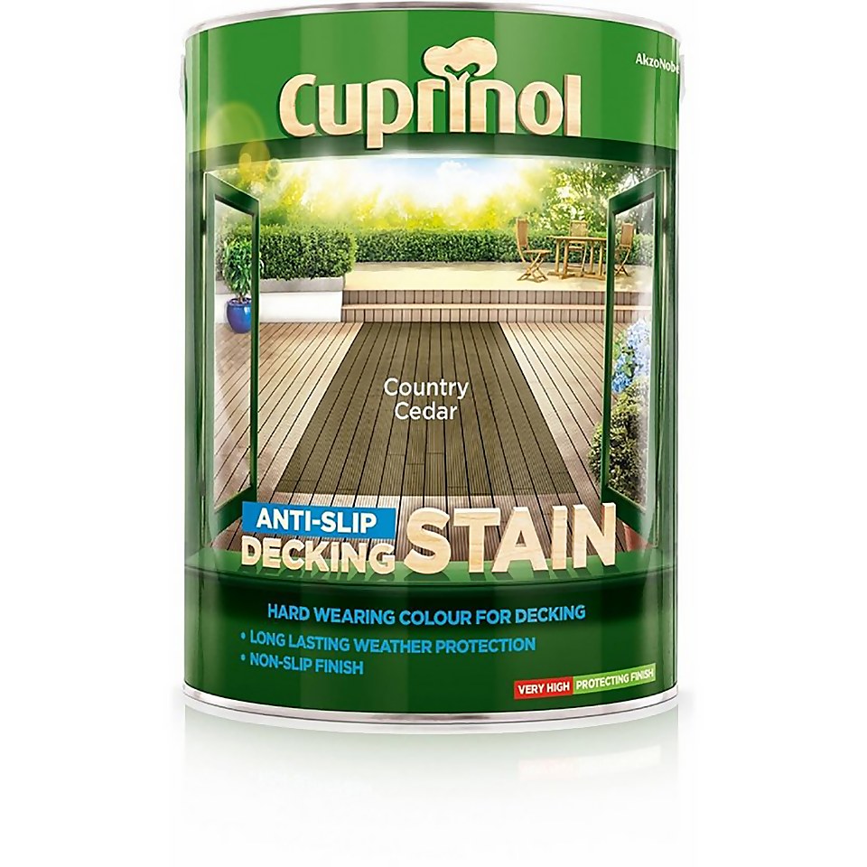 Cuprinol Anti-Slip Decking Stain Country Cedar - 5L