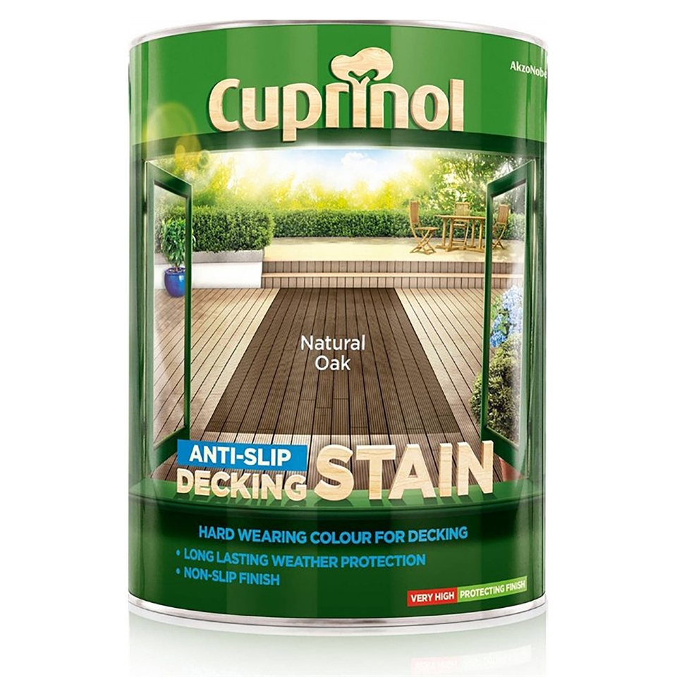 Cuprinol Anti-Slip Decking Stain Natural Oak - 5L