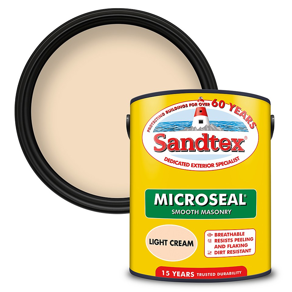 Sandtex Ultra Smooth Masonry Paint Light Cream - 5L