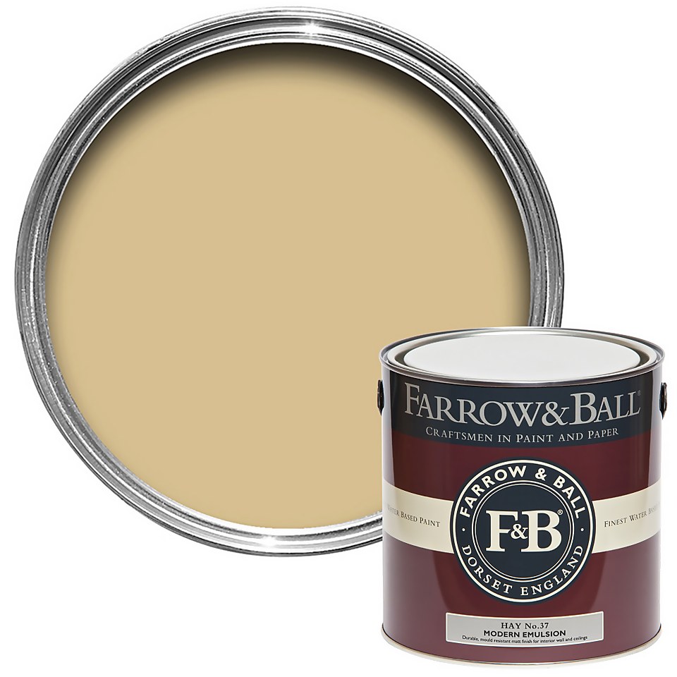 Farrow & Ball Modern Matt Emulsion Paint Hay No.37 - 2.5L