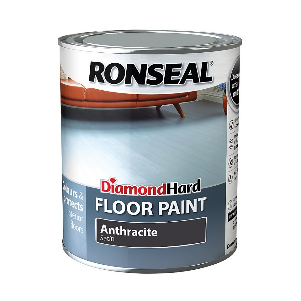 Ronseal Diamond Hard Floor Paint Anthracite - 750ml
