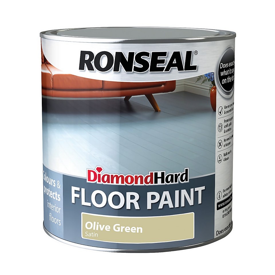 Ronseal Diamond Hard Floor Paint Olive Green - 2.5L