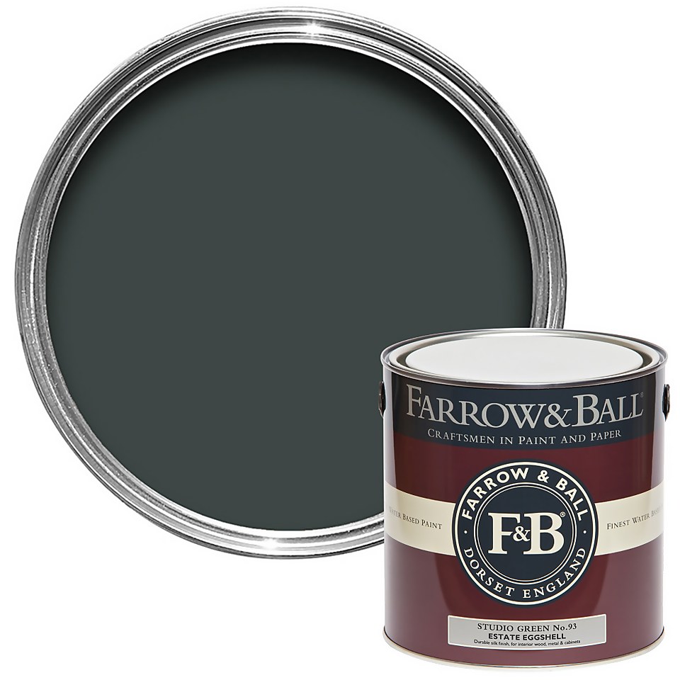 Farrow & Ball Estate Eggshell Paint Studio Green No.93 - 2.5L