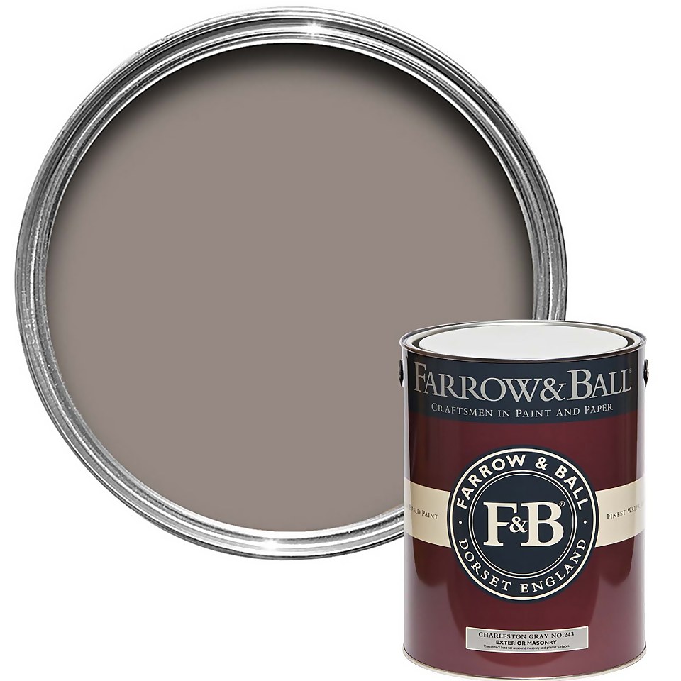 Farrow & Ball Exterior Masonry Paint Charleston Gray No.243 - 5L