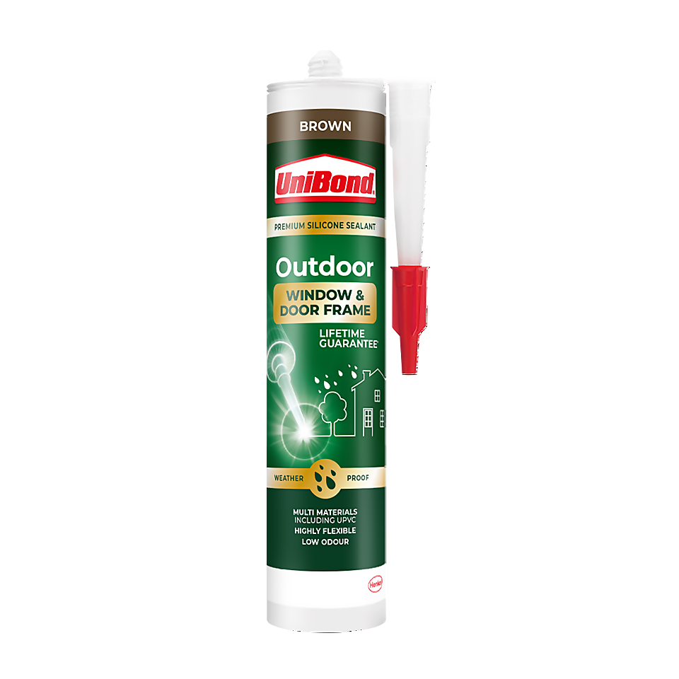 UniBond Window and Door Frame Outdoor Sealant Brown Cartridge 392g