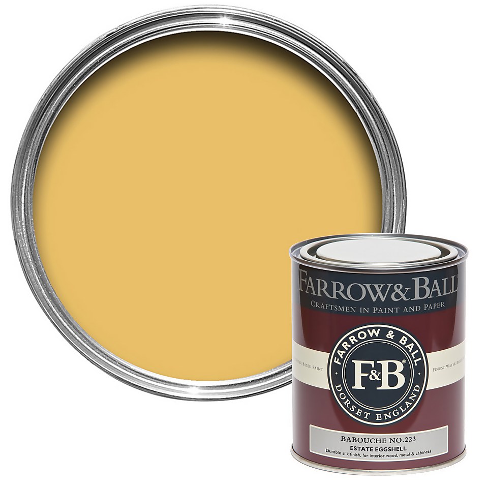 Farrow & Ball Estate Eggshell Paint Babouche No.223 - 750ml