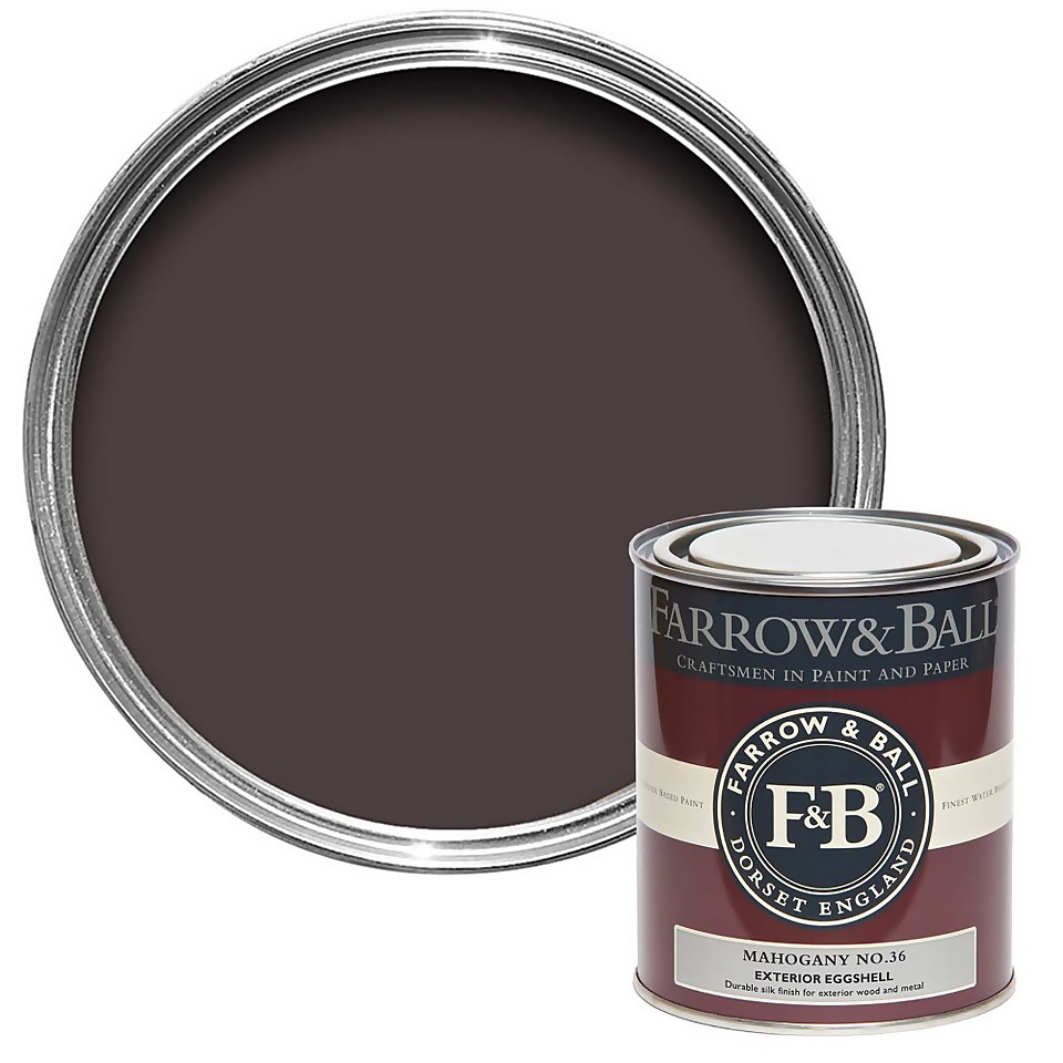 Farrow & Ball Exterior Eggshell Paint Mahogany No.36 - 750ml