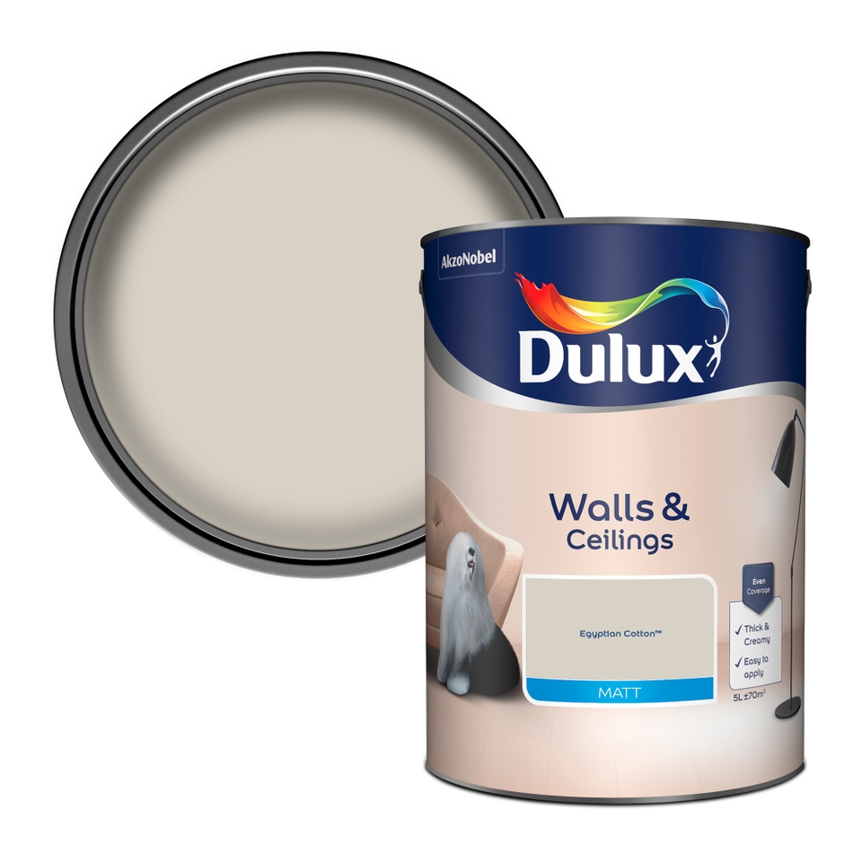 Dulux Matt Emulsion Paint Egyptian Cotton - 5L