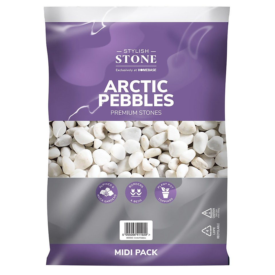 Stylish Stone Premium Arctic Pebbles, Midi Pack - 9kg