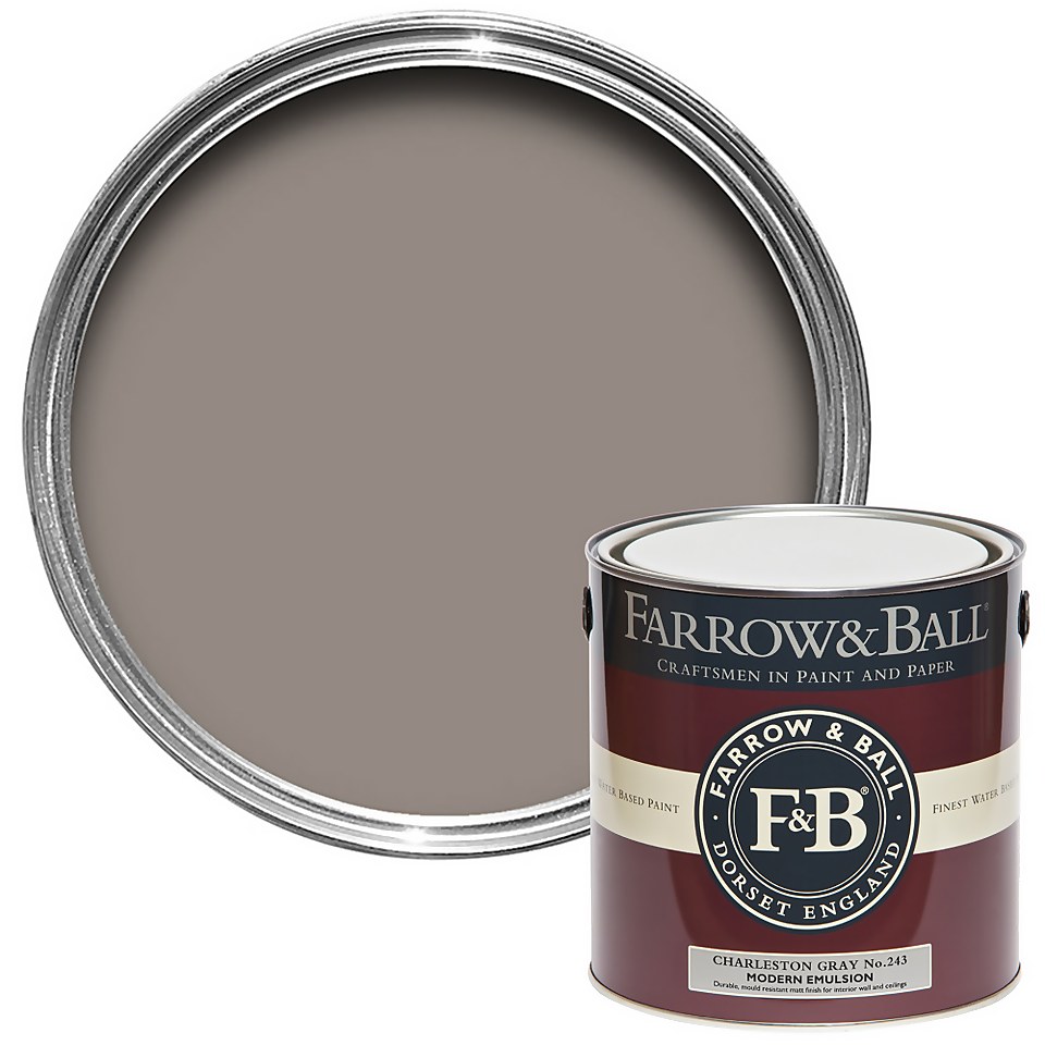 Farrow & Ball Modern Matt Emulsion Paint Charleston Gray No.243 - 2.5L