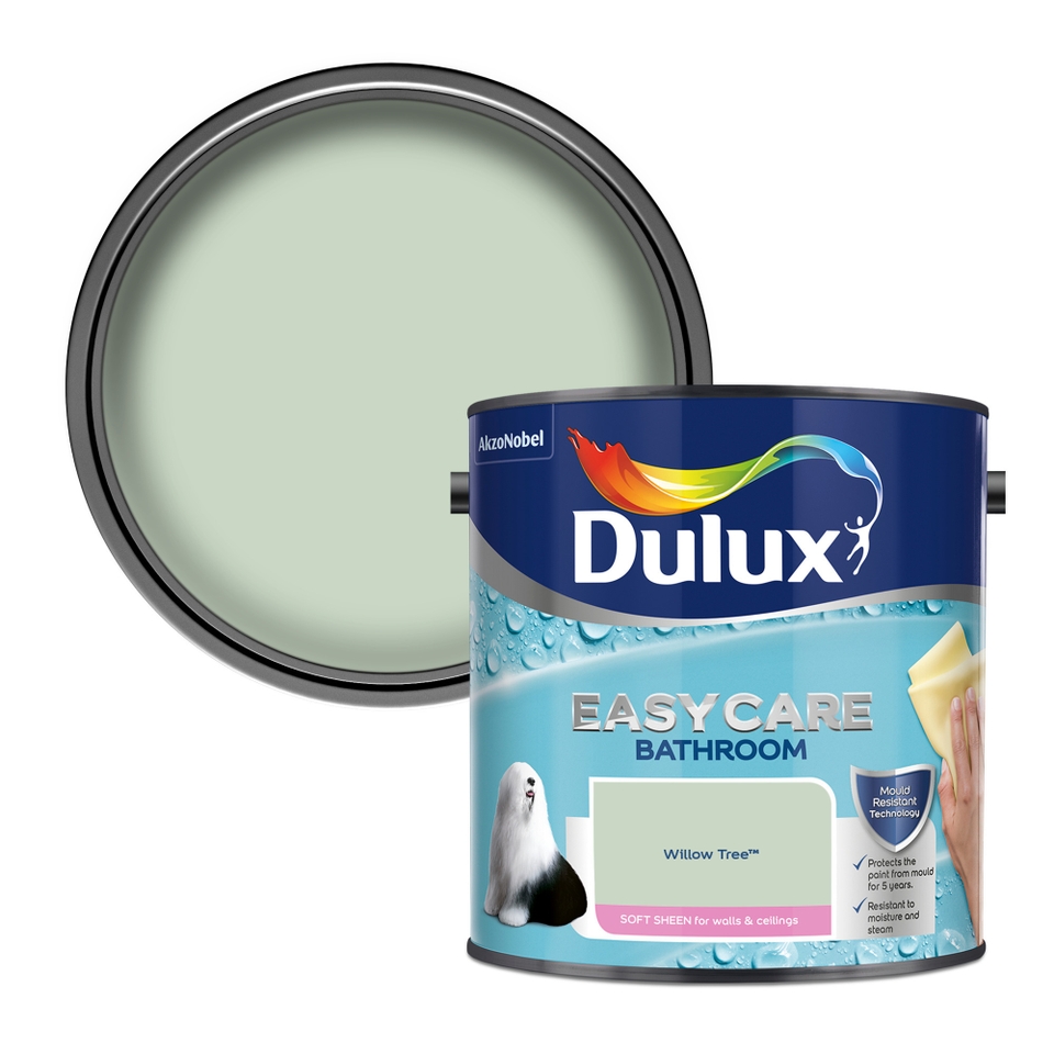 Dulux Easycare Bathroom Soft Sheen Emulsion Paint Willow Tree 2.5L