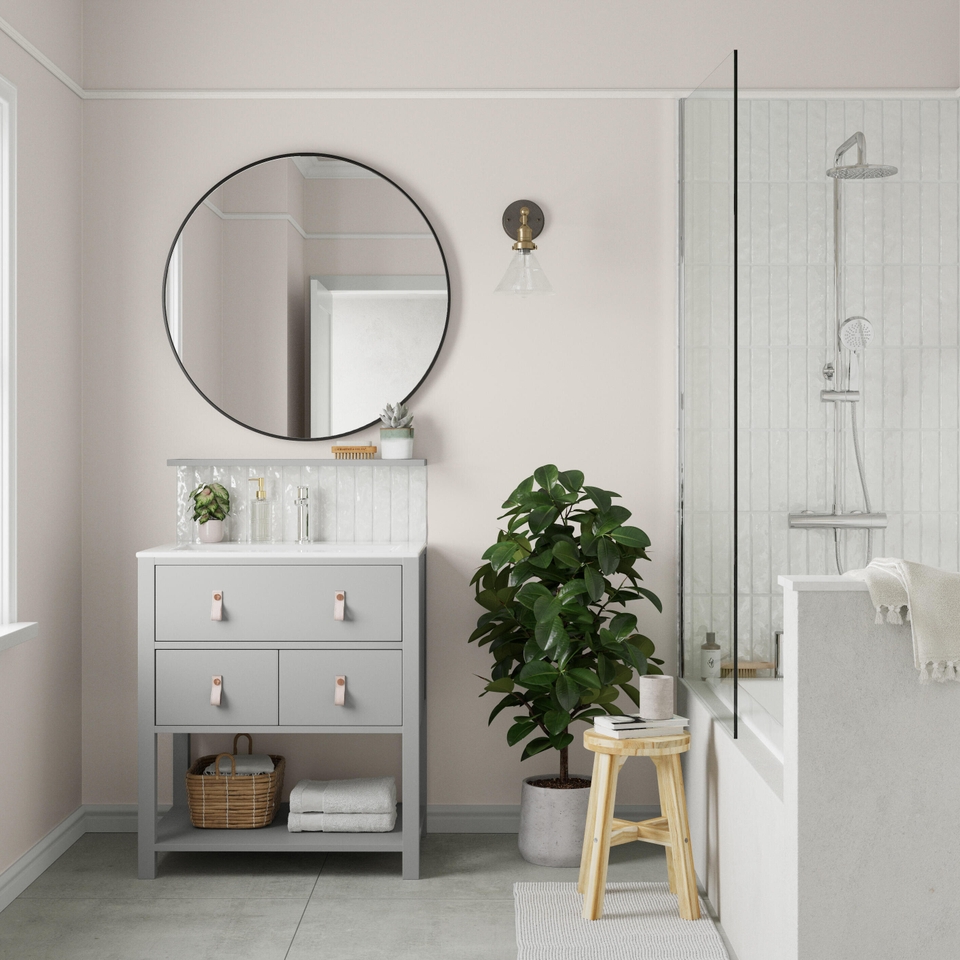 Dulux Easycare Bathroom Almond White Soft Sheen Paint 2.5L Homebase