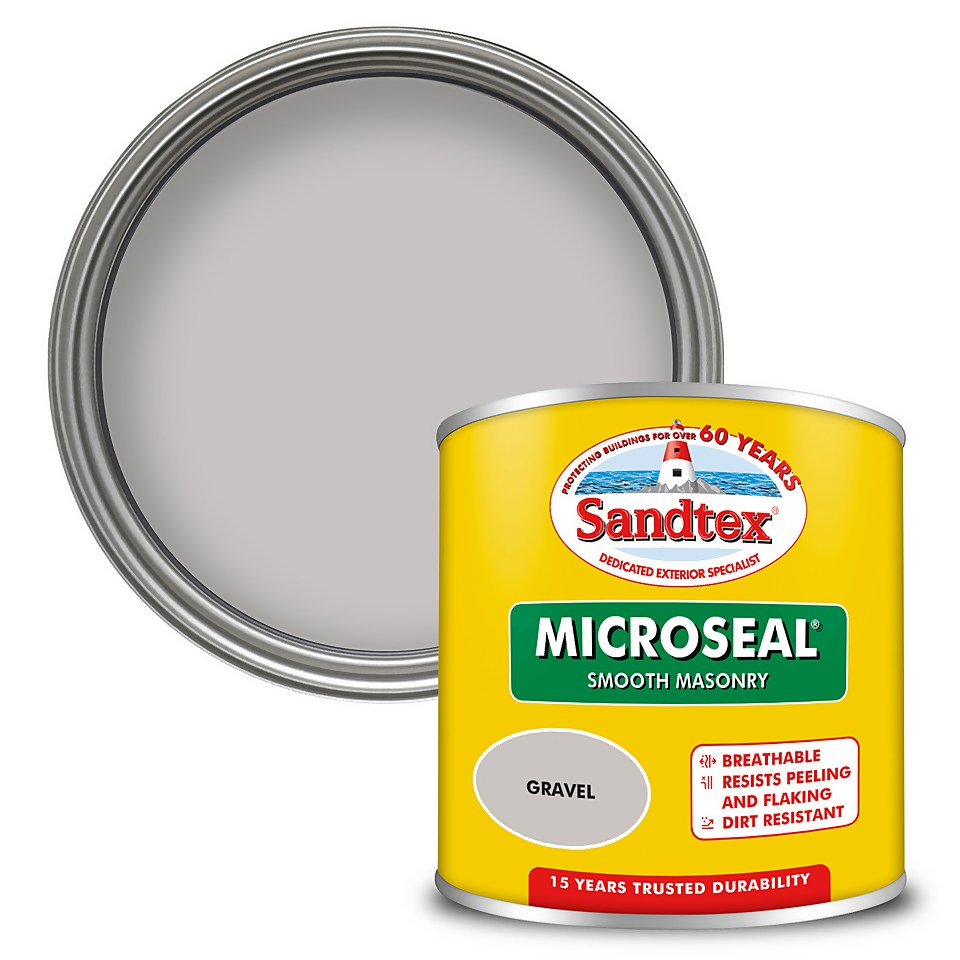 Sandtex Microseal Smooth Masonry Paint Gravel - 150ml