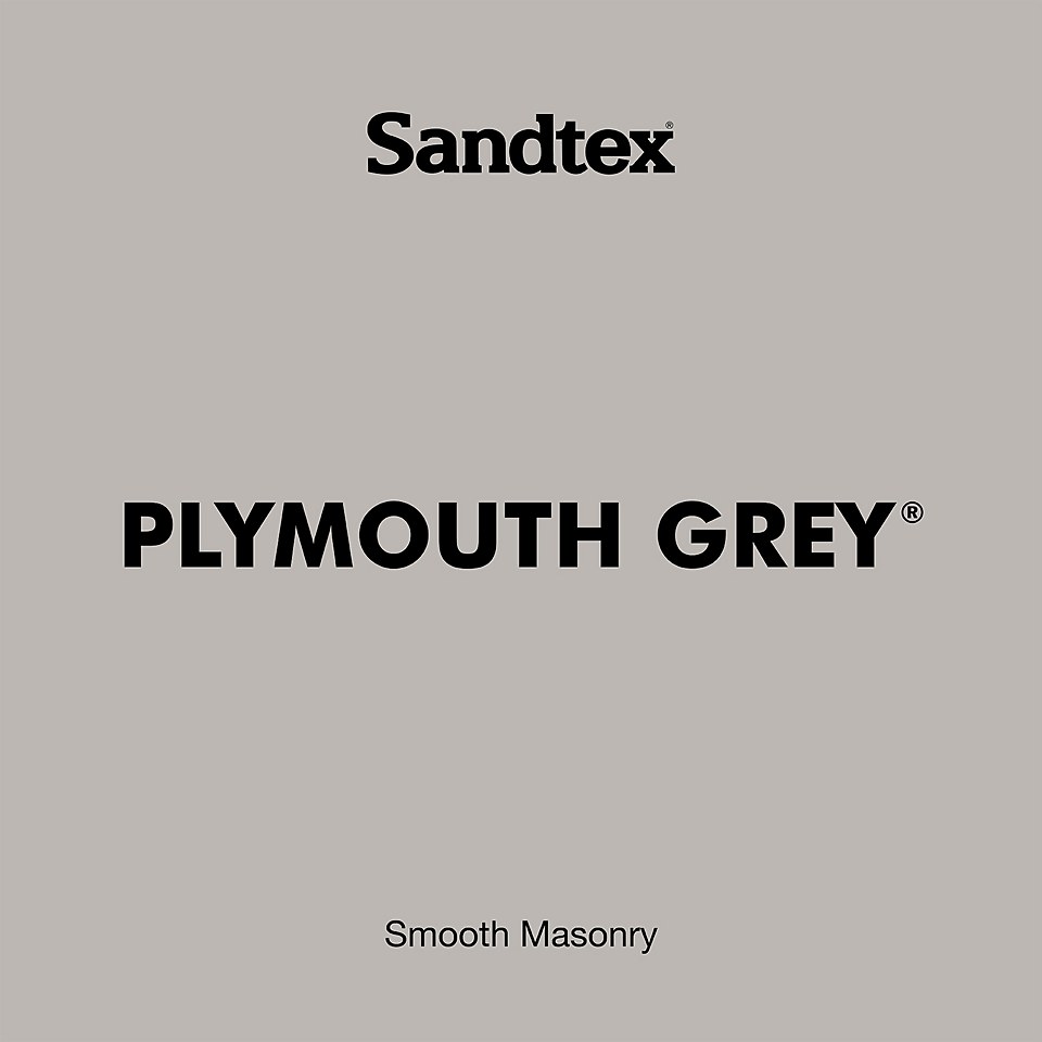 Sandtex Ultra Smooth Masonry Paint Plymouth Grey - Tester 150ml