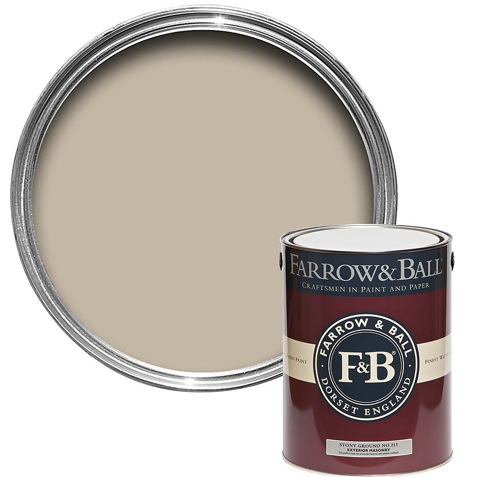 Farrow & Ball Exterior Masonry Paint Stony Ground No.211 - 5L