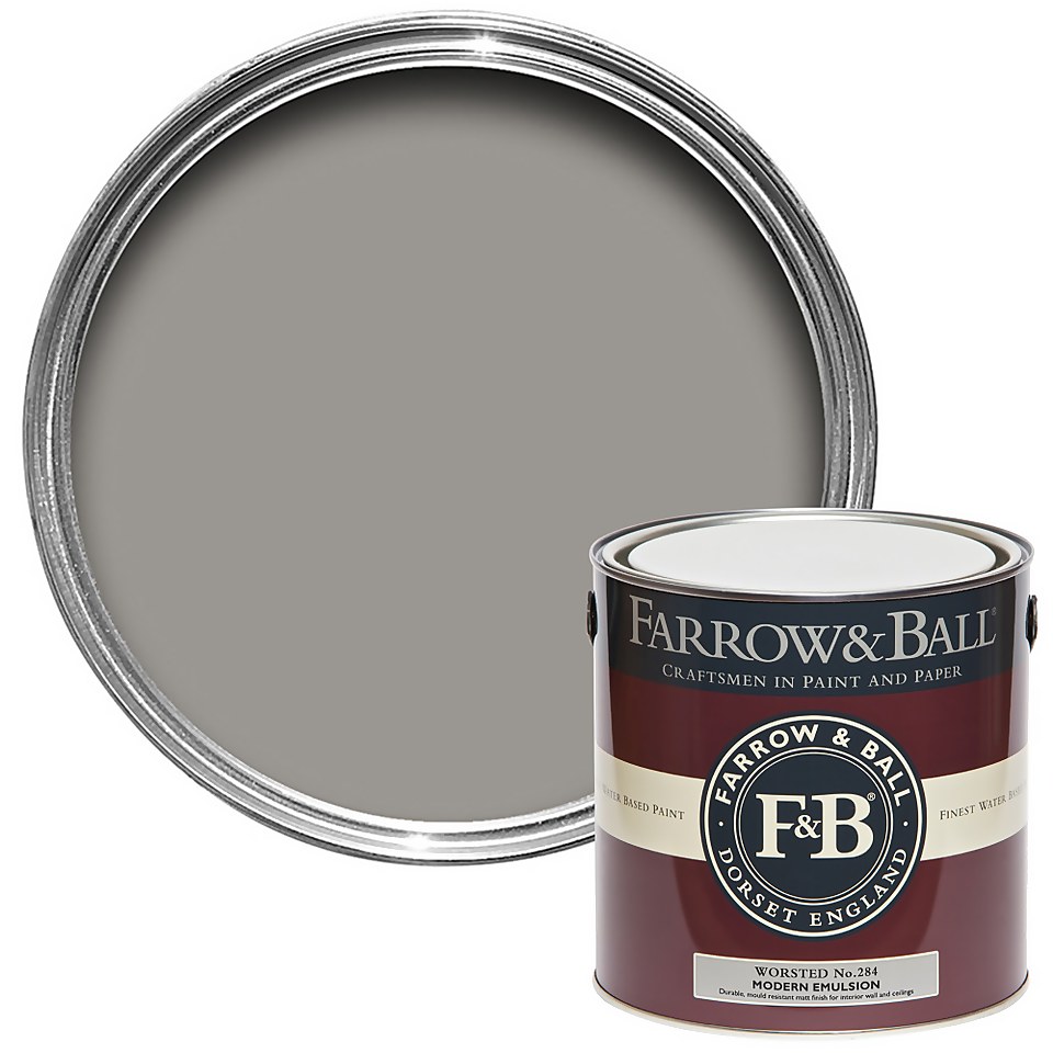 Farrow & Ball Modern Matt Emulsion Paint Worsted - 2.5L