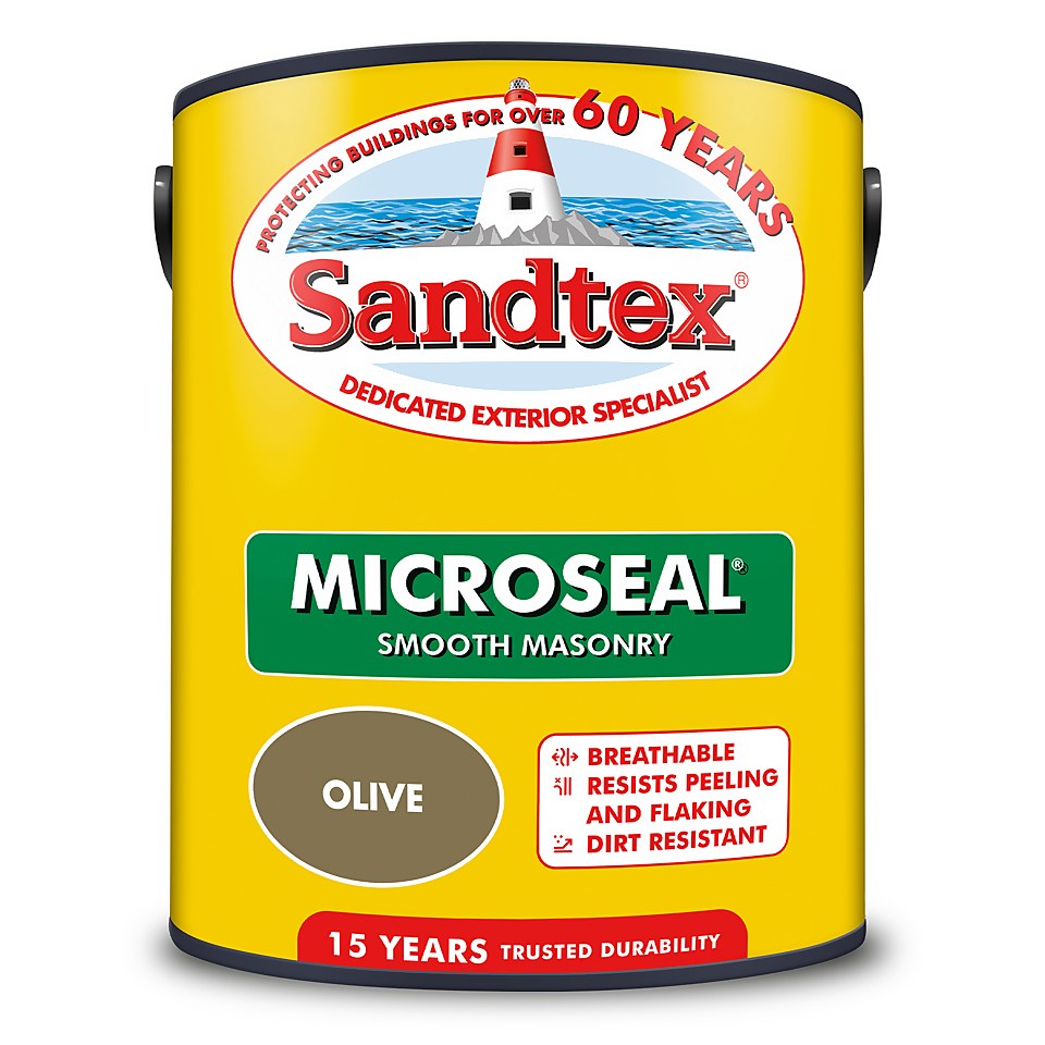 Sandtex Ultra Smooth Masonry Paint Olive - 5L