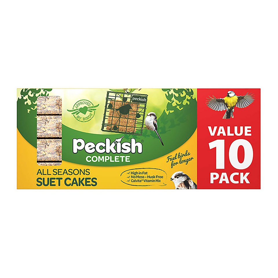 Peckish Complete Suet Cake Block for Wild Birds - 10 Pack