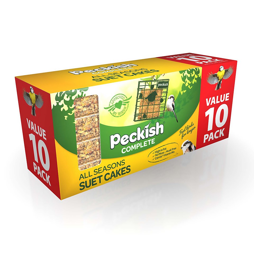 Peckish Complete Suet Cake Block for Wild Birds - 10 Pack