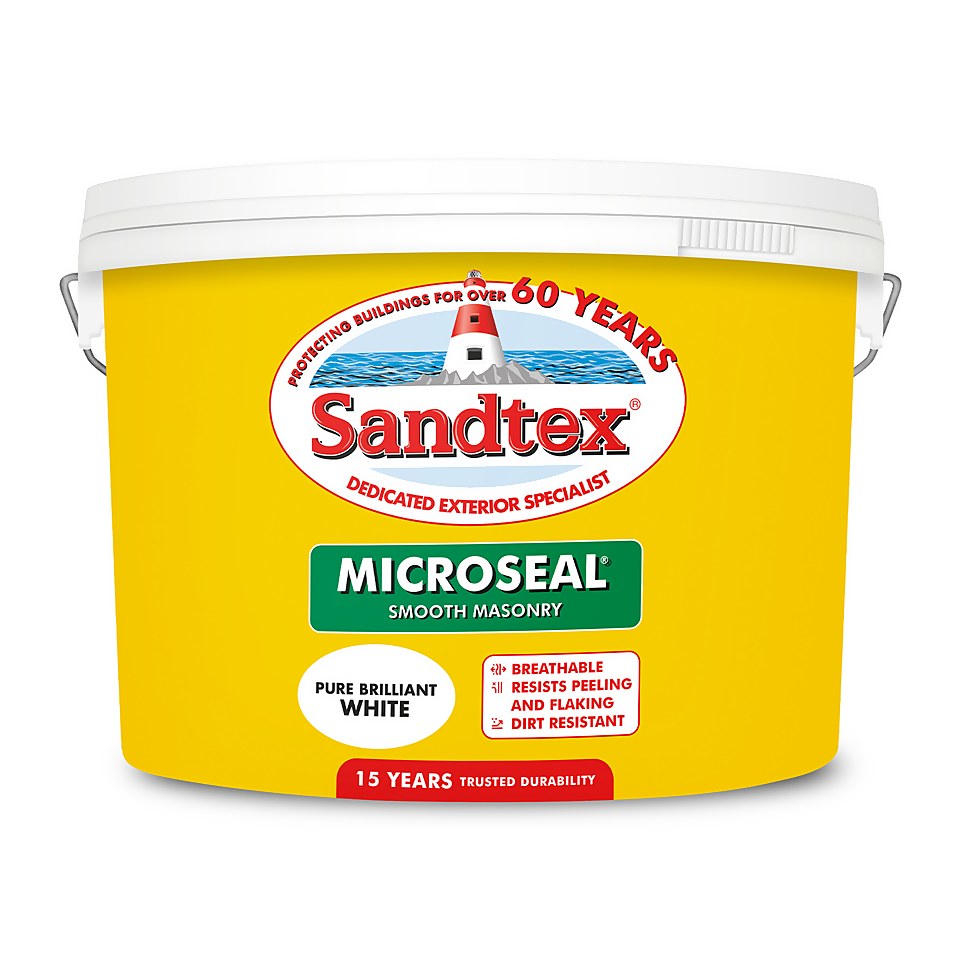 Sandtex Ultra Smooth Masonry Paint Pure Brilliant White - 10L