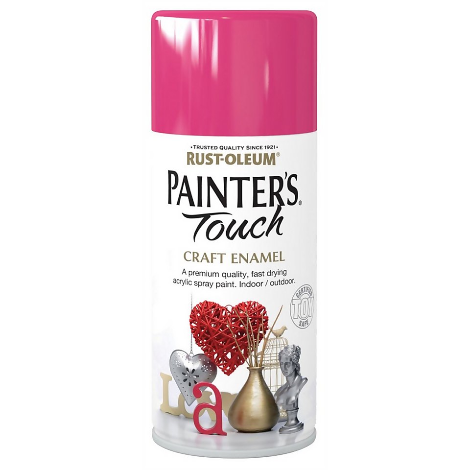 Rust-Oleum Painters Touch Craft Enamel Spray Paint Blossom Pink - 150ml