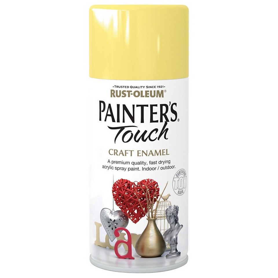 Rust-Oleum Painters Touch - Craft Enamel Spray Paint Buttercup Yellow - 150ml