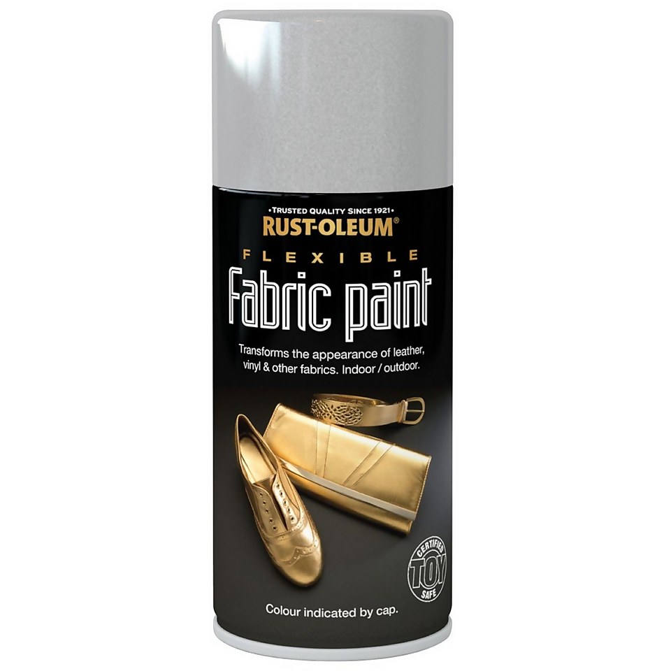 Rust-Oleum - Flexible Fabric Paint Silver - Spray - 150ml
