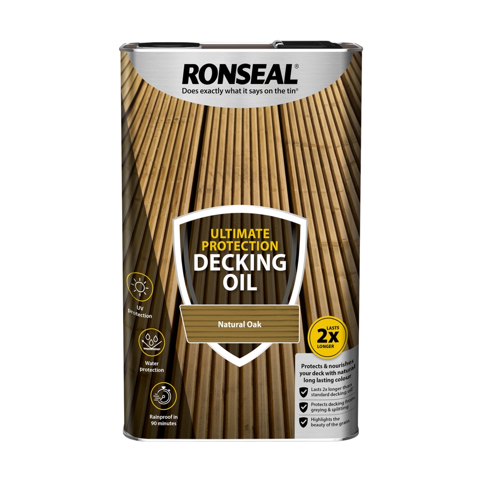 Ronseal Ultimate Protection Decking Oil Natural Oak - 5L
