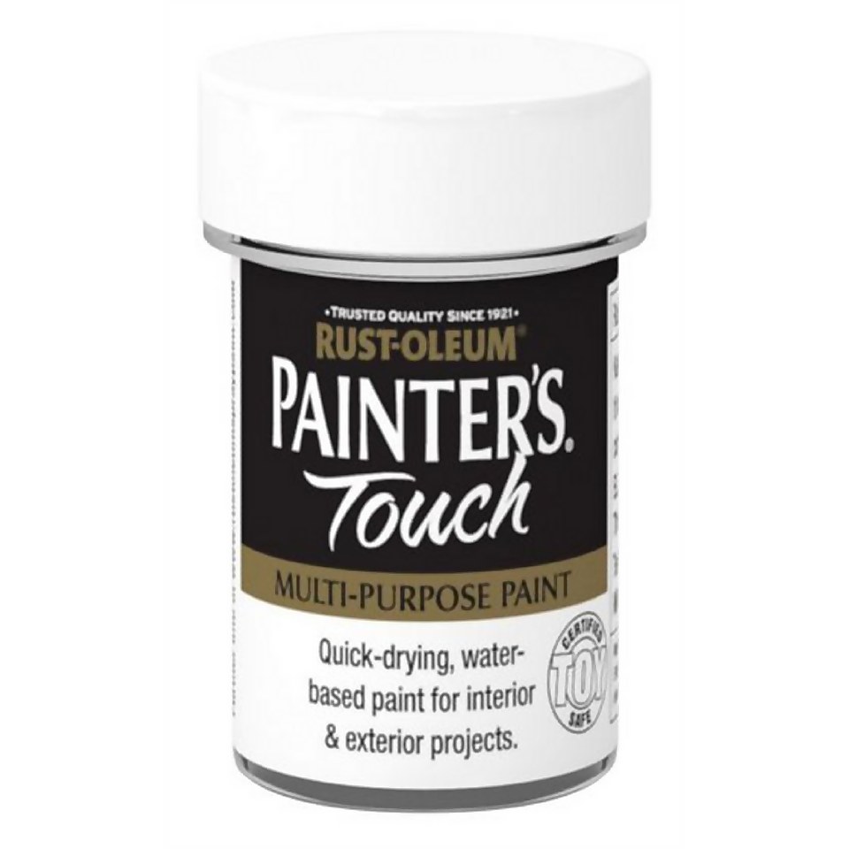 RustOleum Painters Touch Enamel White GLS 20ml Homebase
