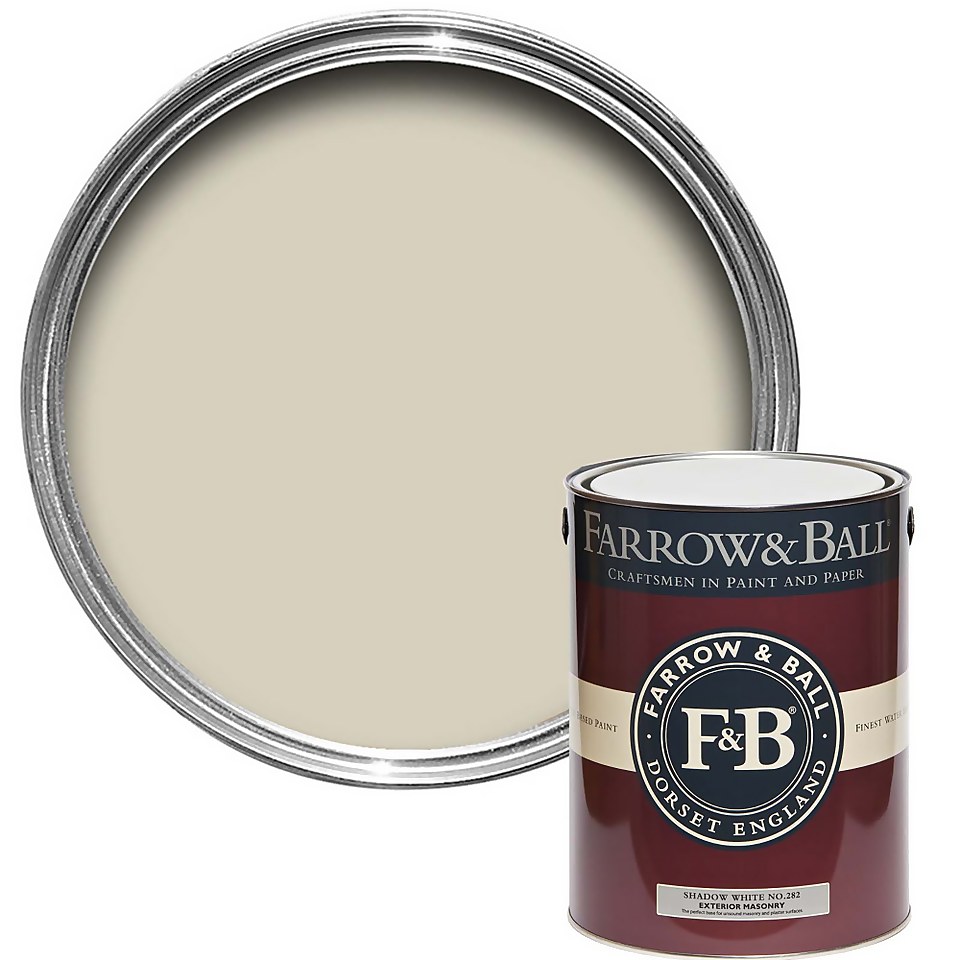 Farrow & Ball Exterior Masonry Paint Shadow White No.282 - 5L