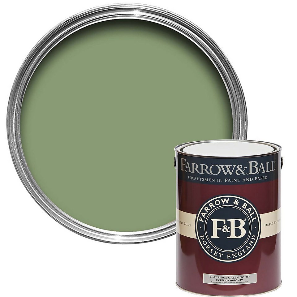 Farrow & Ball Exterior Masonry Paint Yeabridge Green No.287 - 5L