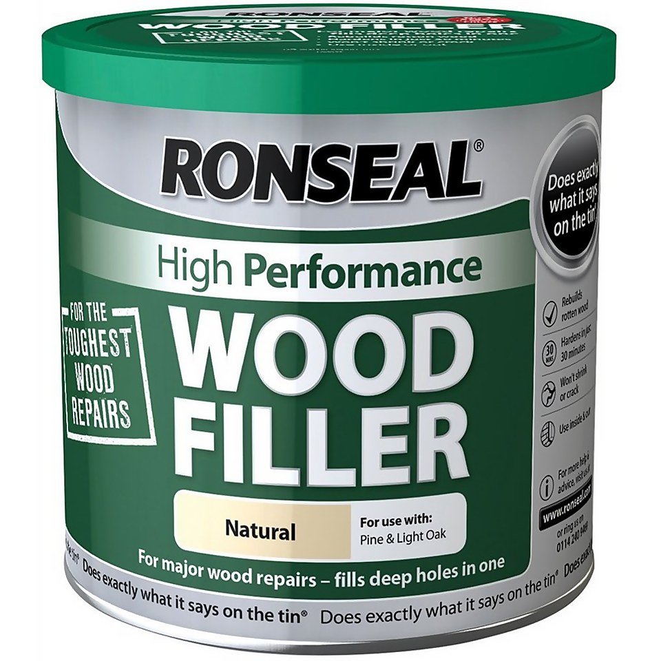 Ronseal High Performance Wood Filler - Natural - 550g