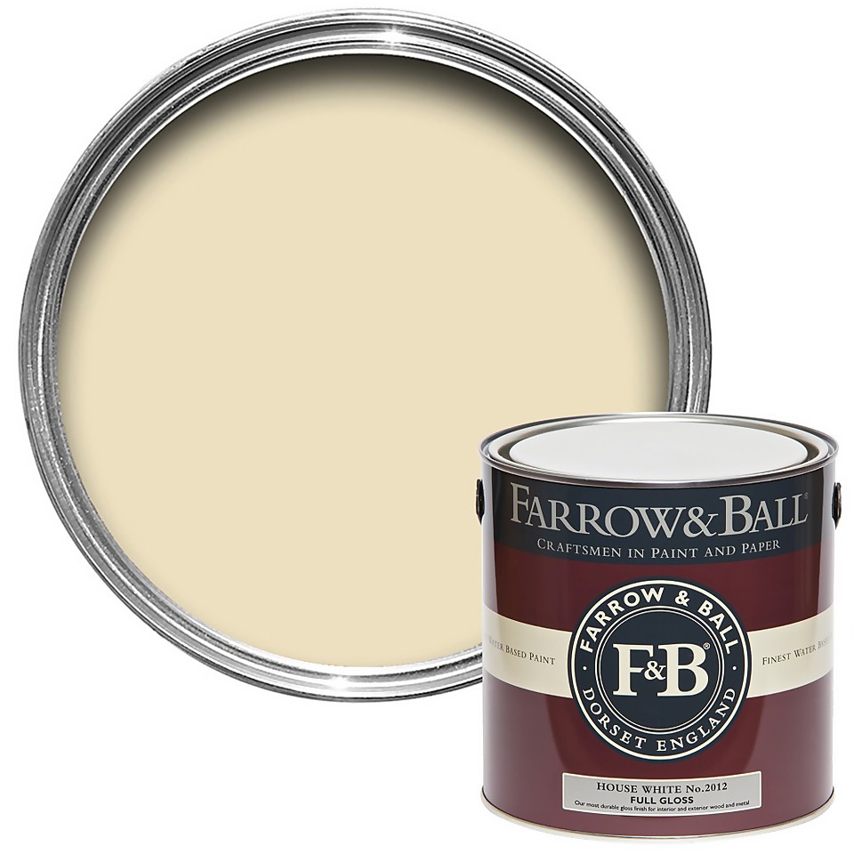 Farrow & Ball Full Gloss Paint House White No.2012 - 2.5L