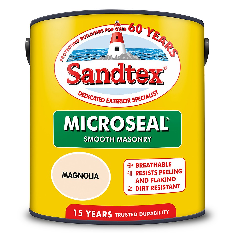 Sandtex Ultra Smooth Masonry Paint Magnolia - 2.5L