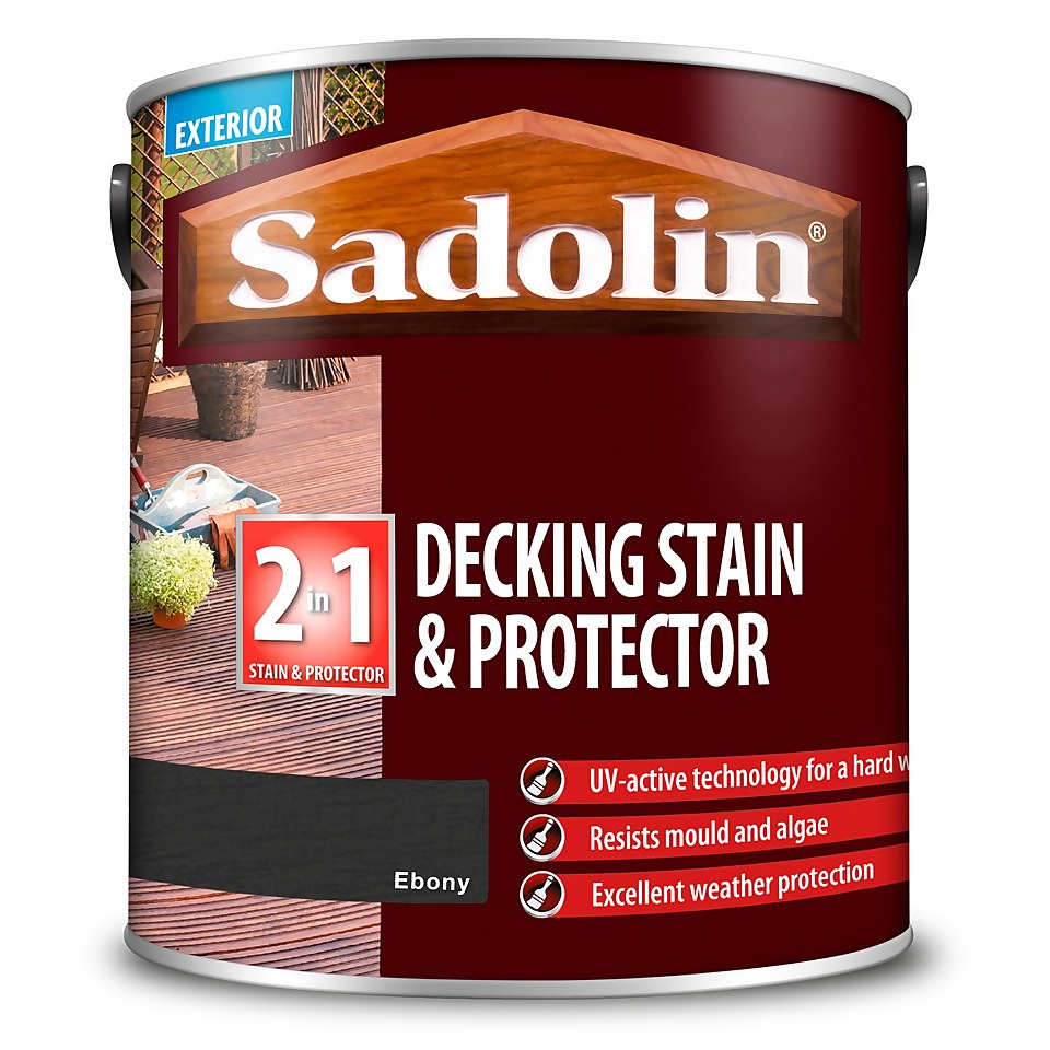 Sadolin Deck Stain Prot Ebony - 2.5L