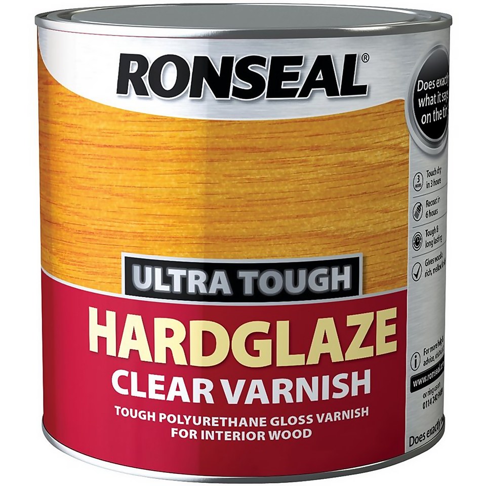 Ronseal Hard Glaze Interior Varnish Clear - 2.5L