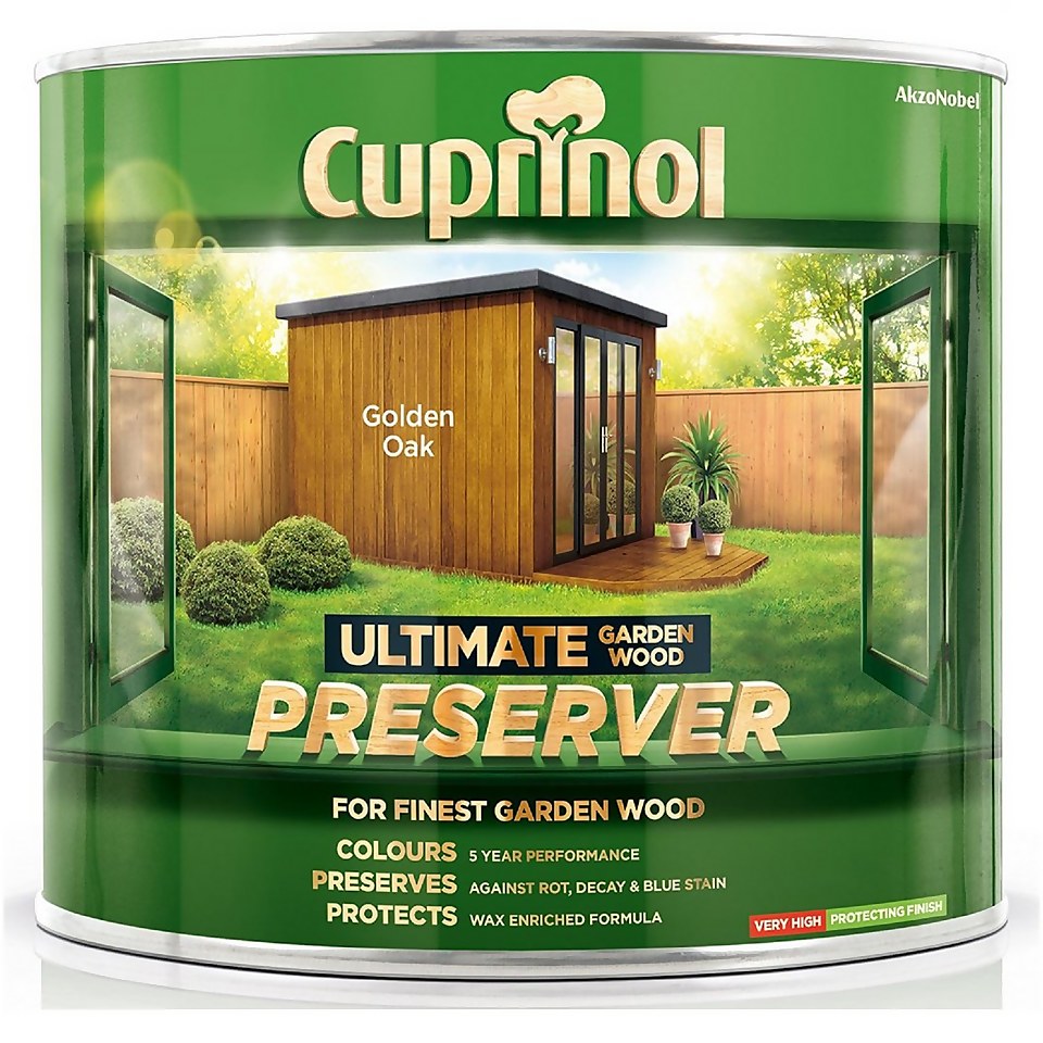 Cuprinol Ultimate Garden Wood Preserver Golden Oak - 1L