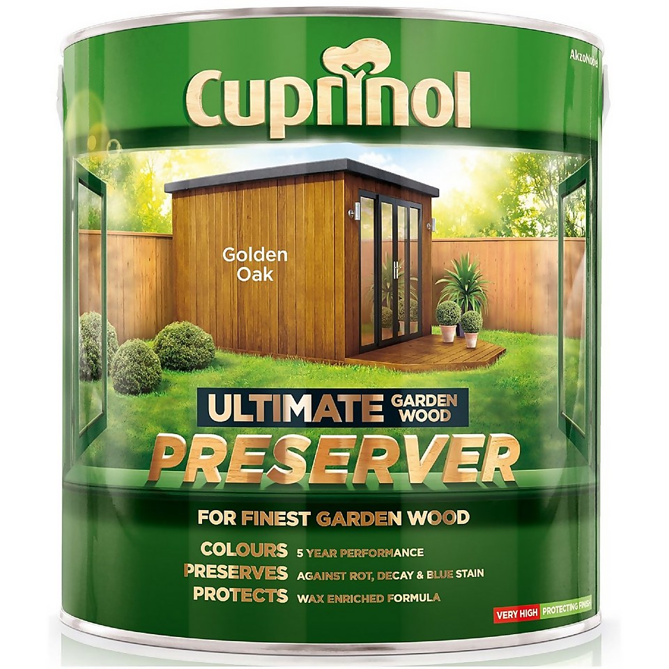 Cuprinol Ultimate Garden Wood Preserver Golden Oak - 4L