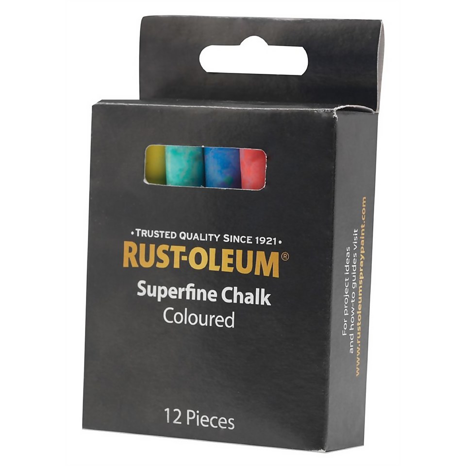 Rust-Oleum Chalk - Pack of 12 - Coloured
