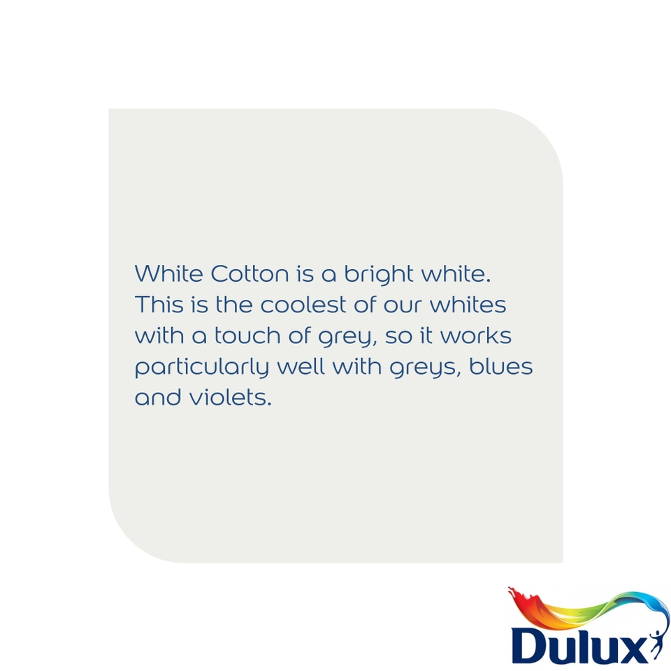 Dulux Matt Emulsion Paint White Cotton - 2.5L