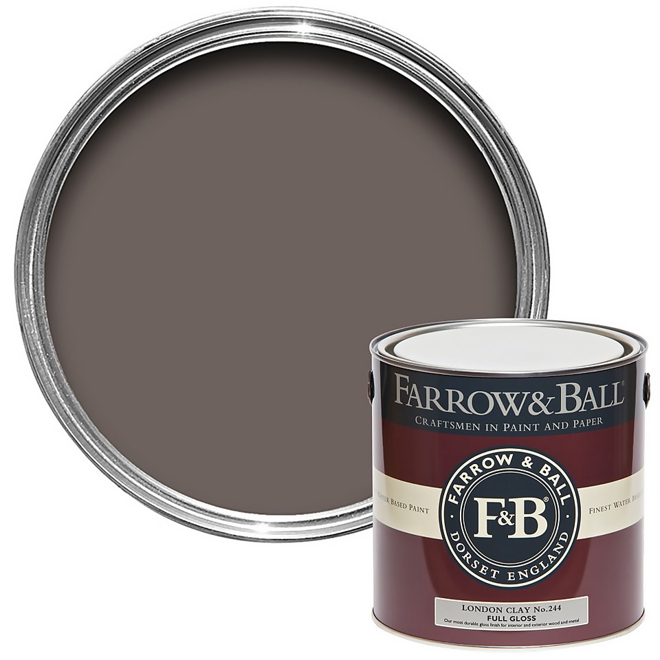 Farrow & Ball Full Gloss Paint London Clay No.244 - 2.5L