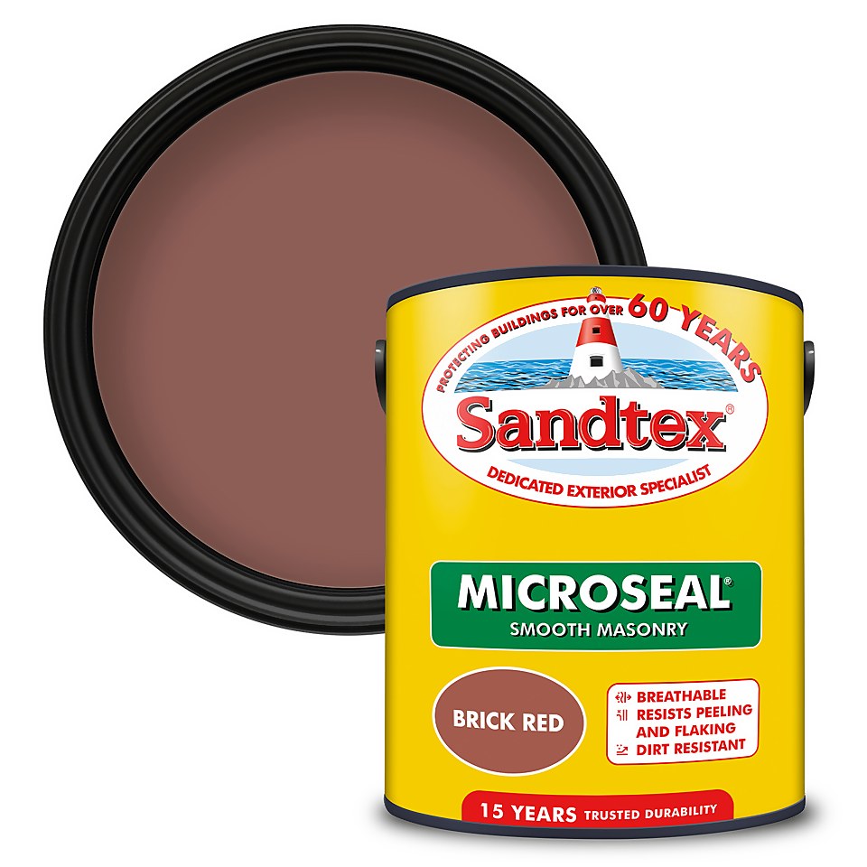 Sandtex Ultra Smooth Masonry Paint Brick Red - 5L